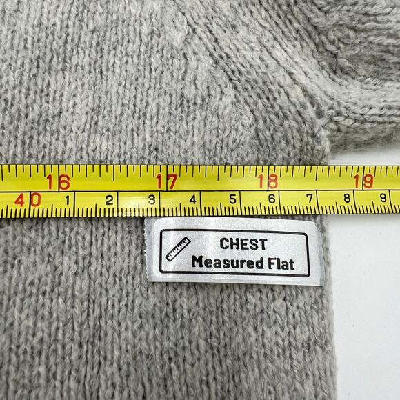 Nadaam Merino Wool & Cashmere Knit V Neck Sweater Gray - Picture 4 of 9